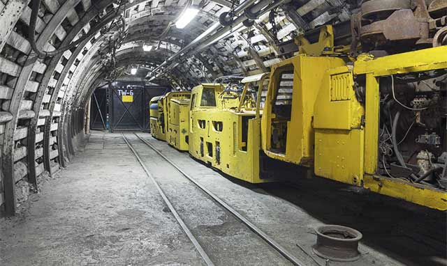 Electrical system in a coal mine.