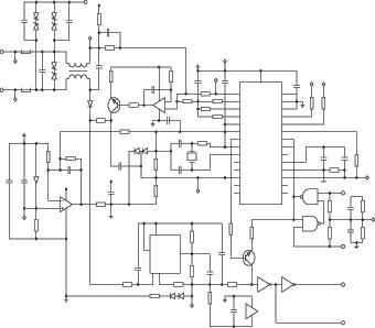 Schematic diagram of a mine's electrical system