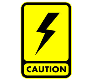 electricity caution sign